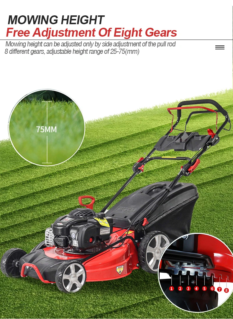 Good Engine Power Self Propelled Zero Turn Mower 19inch Mower Grass Cutter with Cup Holder