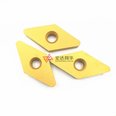 ISO Standard CNC Turning Vnmg Golden Coating Inserts for Cast Irons, Steel Cutting